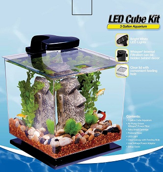 Tetra LED Cube Shaped Aquarium