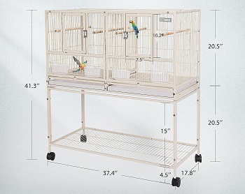 Vivohome Stackable Divided Bird Cage