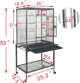 Zeny Bird Cage with Stand