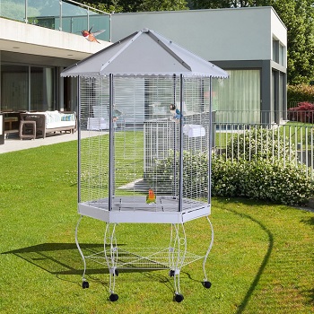 BEST LARGE WHITE BIRD CAGE WITH STAND