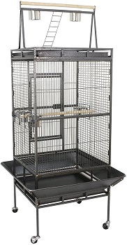 BEST ON WHEELS LARGE BIRD CAGE WITH STAND