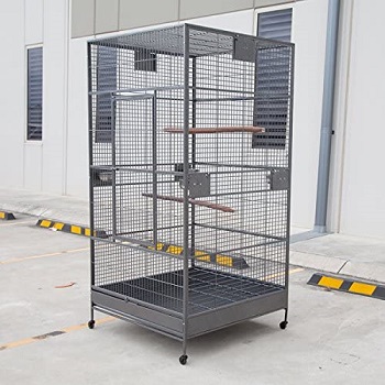 BEST PARROT AVIARY METAL BIRD CAGE WITH WHEELS