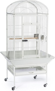 BEST ROUND WHITE BIRD CAGE WITH STAND