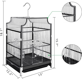 Blue Mars 18-inch Large Bird Cage