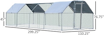 PawHut Galvanized Metal Aviary