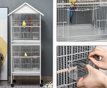 PawHut Wrought Metal Bird Cage