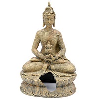 RONYOUNG Buddha Head Statue Aquarium Decorations Resin Fish Hideout Betta Cave For Large Fish Tank Ornaments Betta Sleep Rest Hide Play Breed