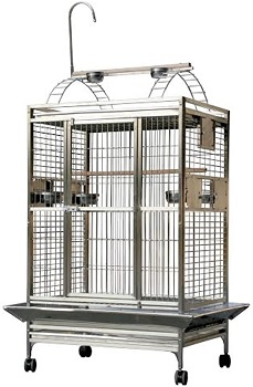 BEST ON WHEELS STAINLESS STEEL PARROT CAGE