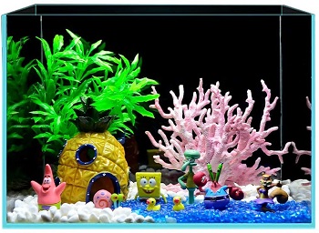 Tico Nico Spongebob Aquarium Decorations Set