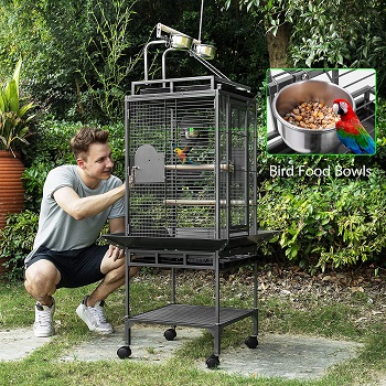 Vivohome Wrought Iron Bird Cage