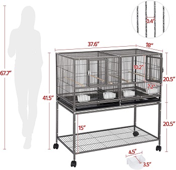 Yaheetech Stackable Breeding Cage