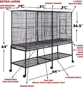 Mcage Large Double Flight Cage