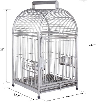 Pawhut Dome Top Stainless Steel Cage