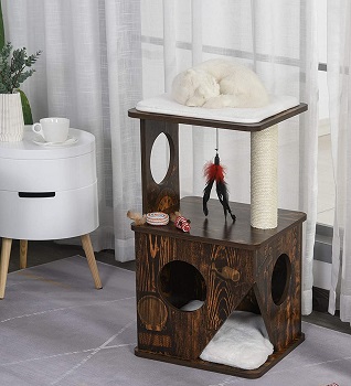best for large cats pawhut cat tree