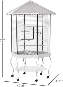 Pawhut 44 Hexagon Canopy Aviary Review