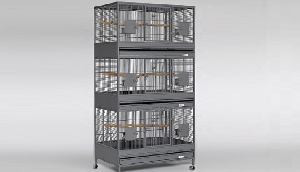 Triple stack bird cage
