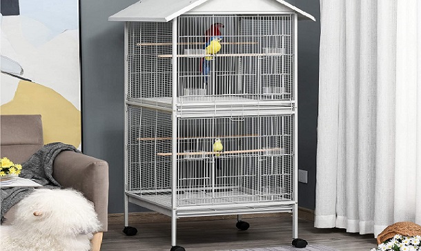 Pawhut Metal Bird Cage