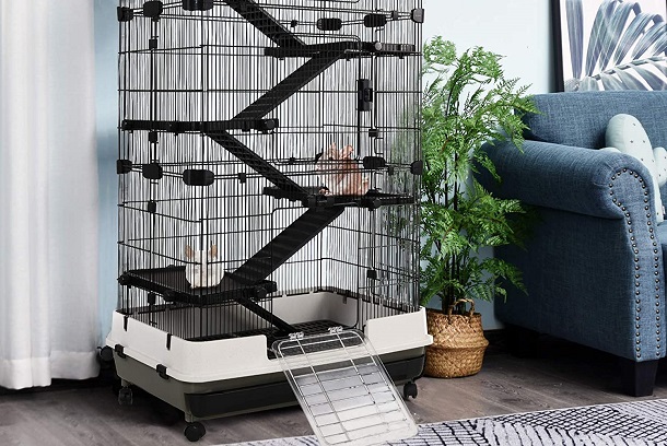 Pawhut Rolling Small Cage