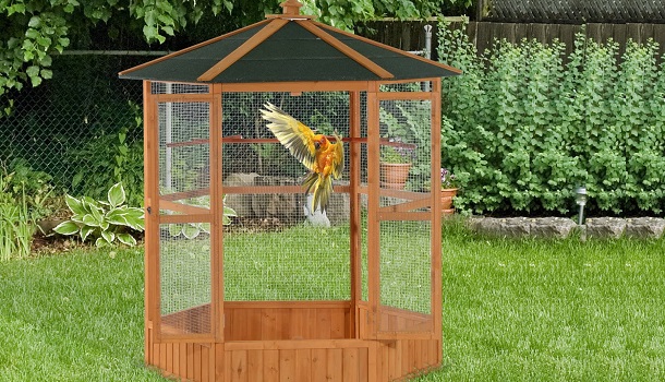 Pawhut Hexagon Bird Cage