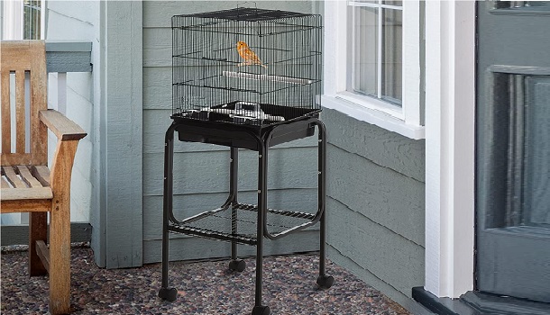 Pawhut Rolling Bird Cage